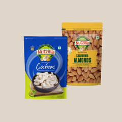Combo Almonds and Cashew 500gm - Nutzilla
