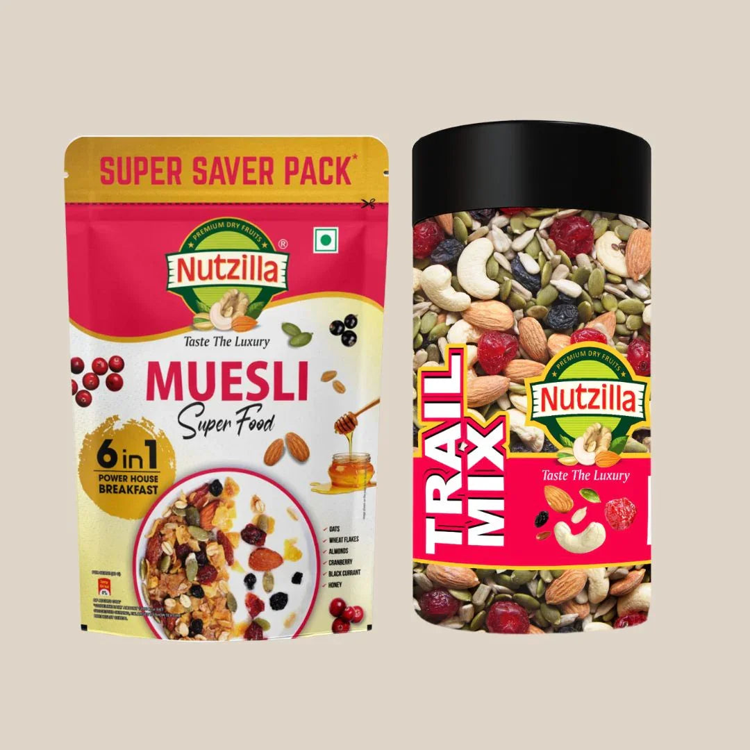Combo pack  Muesli & Trail Mix 900gm - Nutzilla