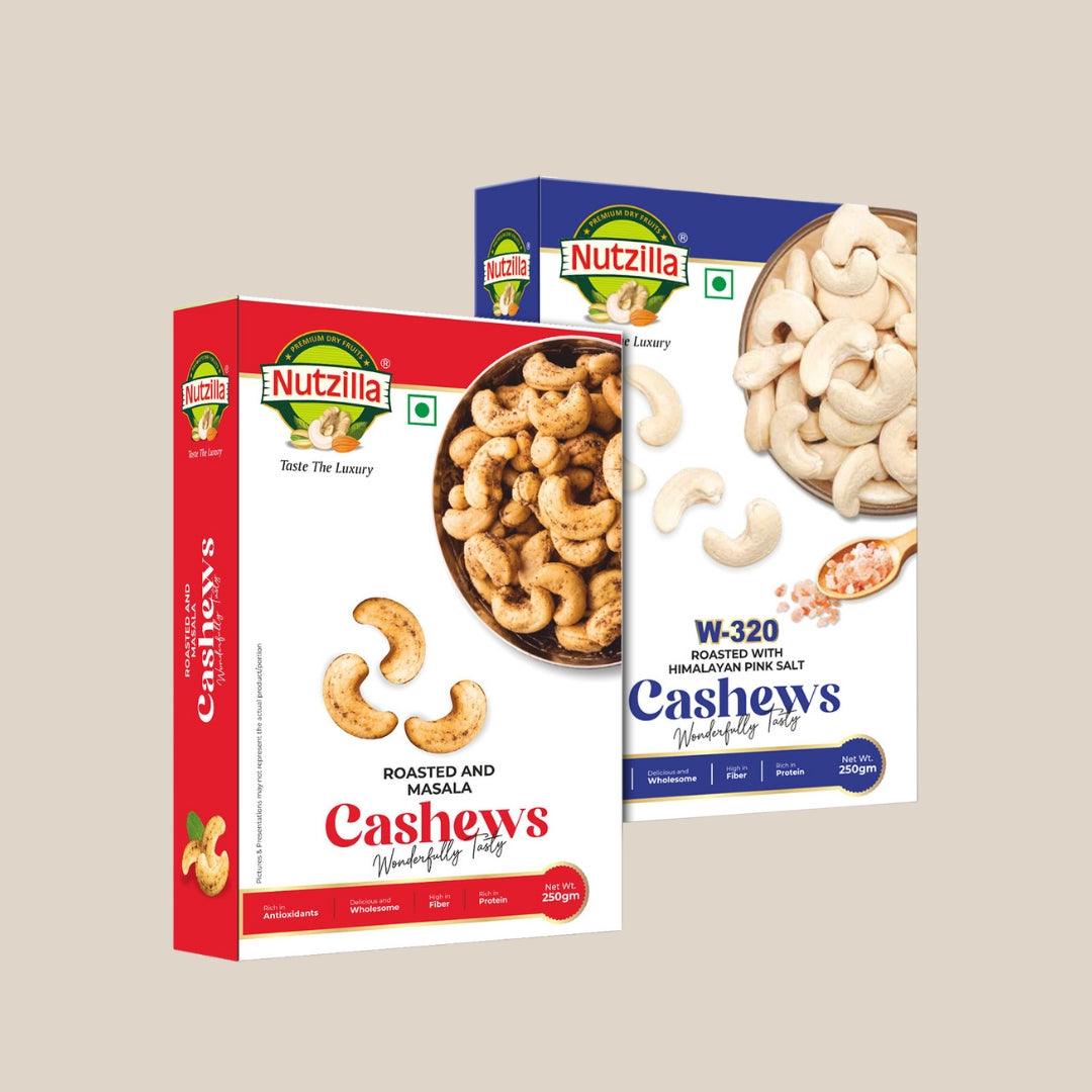 Roasted Cashew Masala & Salted 500gm - Nutzilla