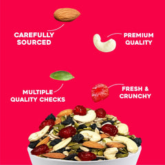 Almond & Trail Mix Roasted 500gm - Nutzilla