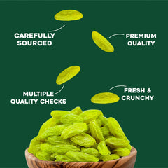 Green Raisins (long) - 250gm - Nutzilla