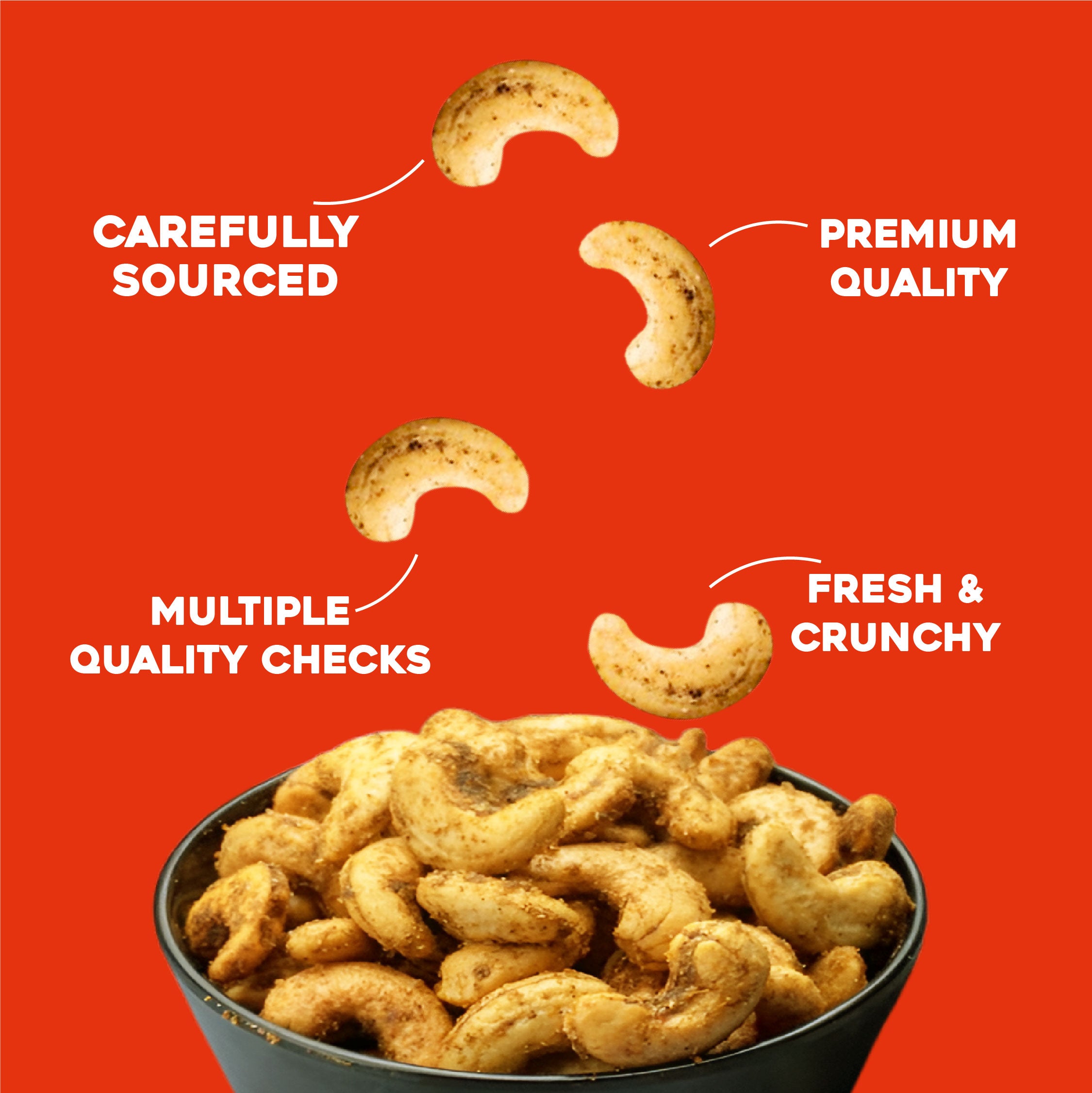 Masala Cashews - 250gm - Nutzilla