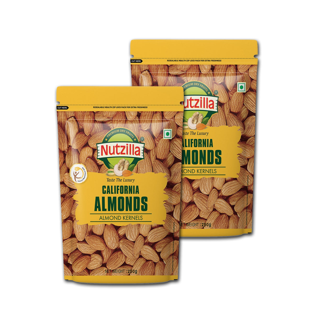 Nutzilla Combo Almonds Non Pareil 500gm