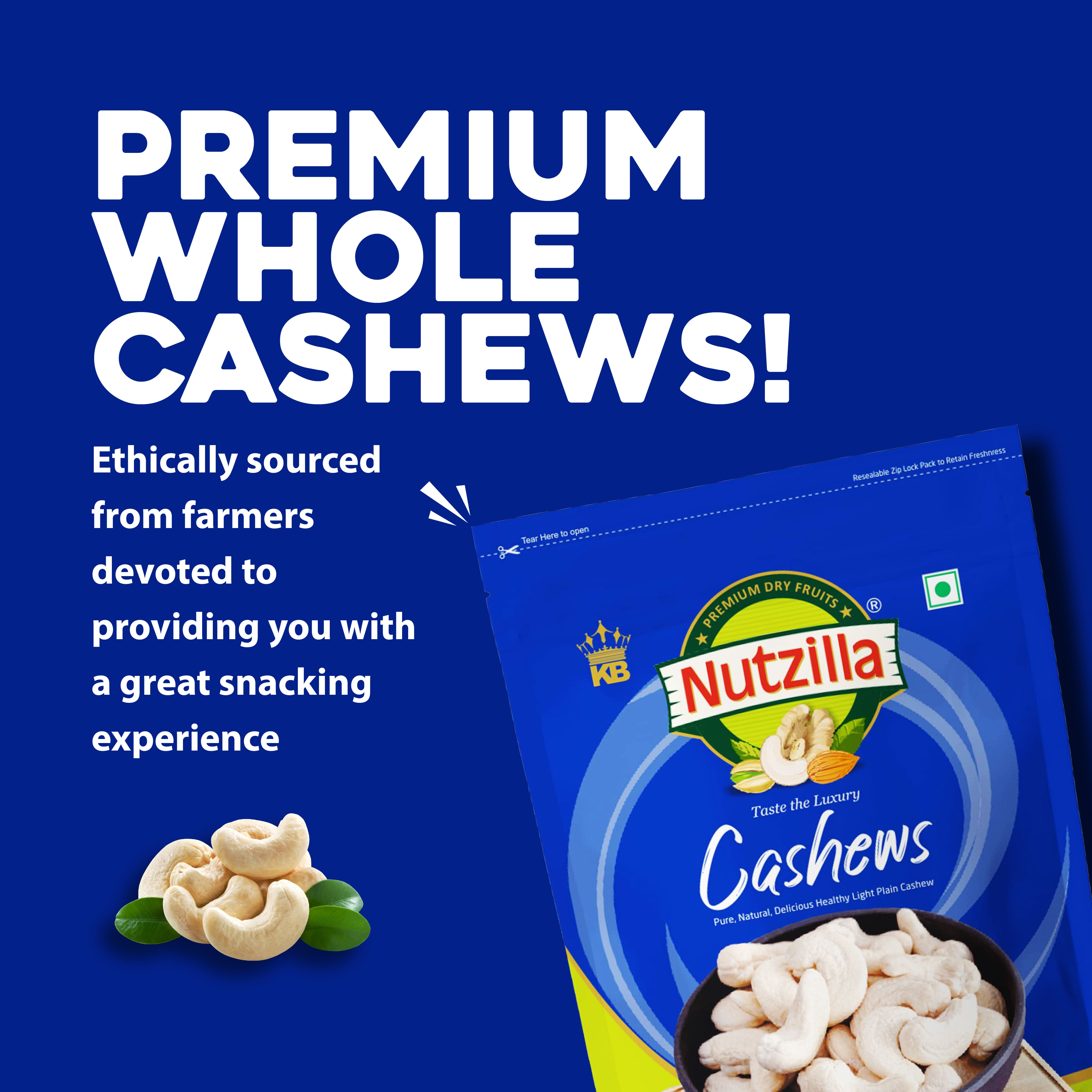 Cashew Plain W320 - 250gm - Nutzilla