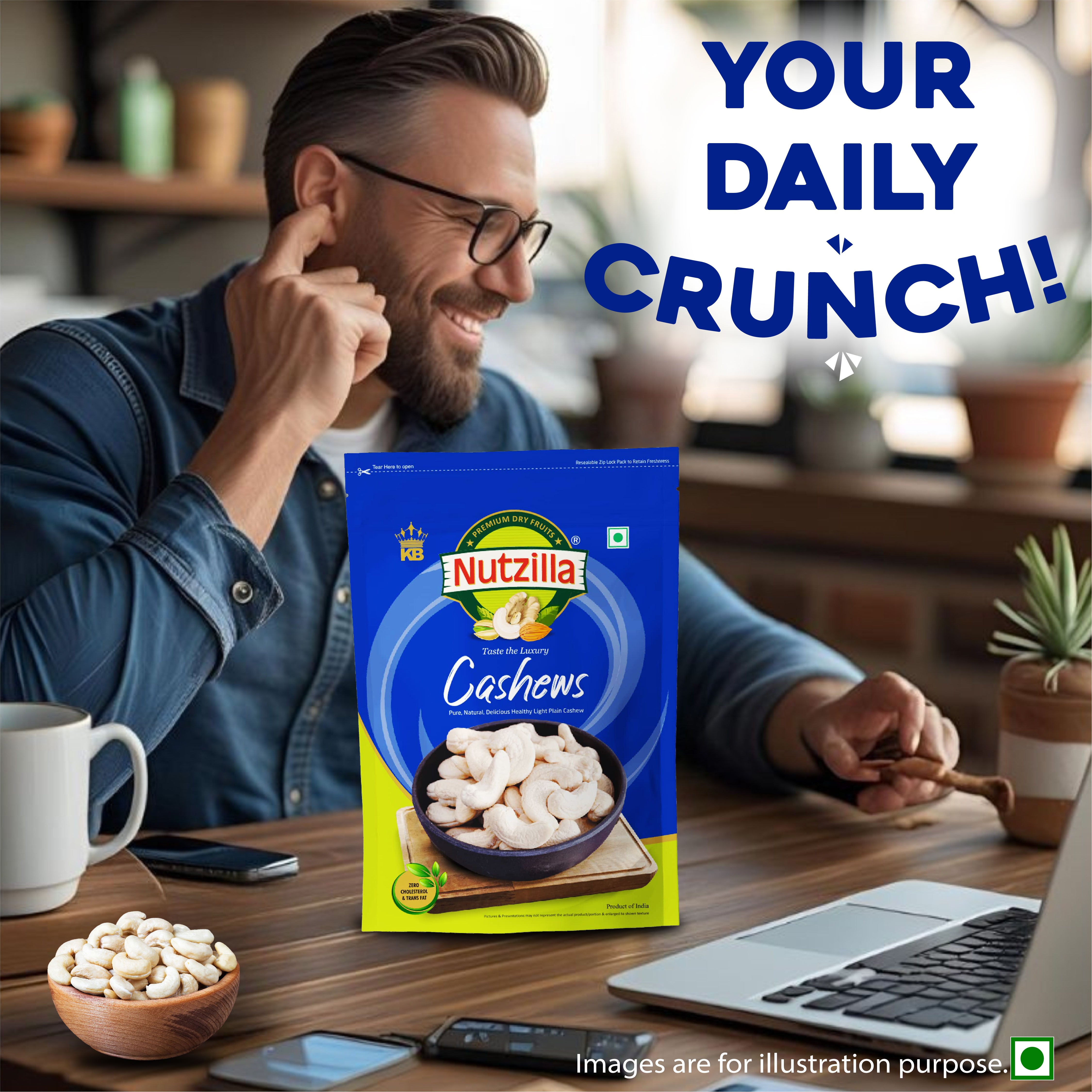 Cashew Plain W320 - 250gm - Nutzilla